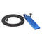 Stainless Steel Black Snake Chain with Blue Pendant