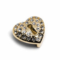Crystal Heart Under Lock Charm