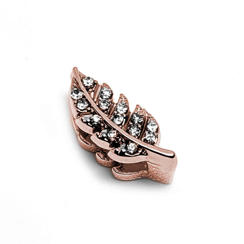 Crystal Rowan Leaf Charm